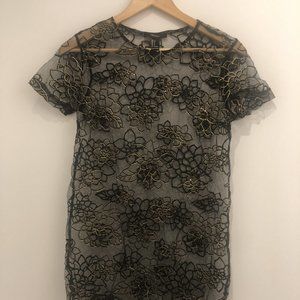 FOREVER 21 SHEER MINI DRESS/TOP SIZE SMALL
